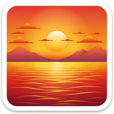 ocean sunset horizon sticker