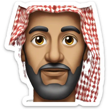 photorealistic  Faisal King of Saudi Arabia serious sticker