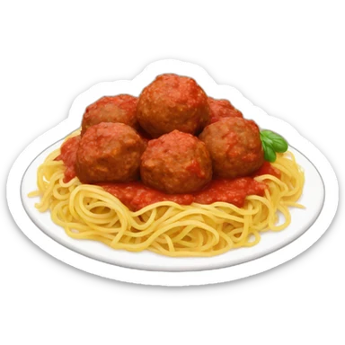 Meatballs spaghetti sticker