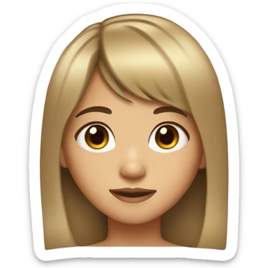 asian girl with tan skin long eyelashes freckles and bangs  sticker