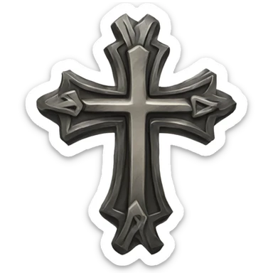 Metal cross orthodox  sticker