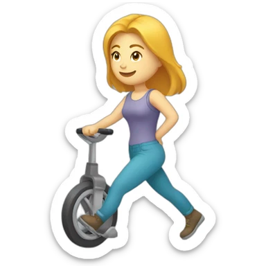 Femme entrain de faire une traction sticker