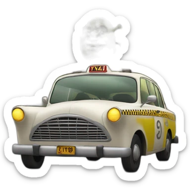 Shrek stoping a taxi sticker