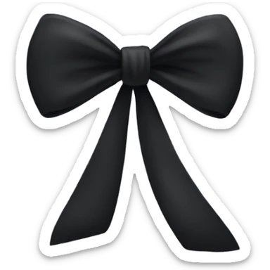 Thin black bow sticker