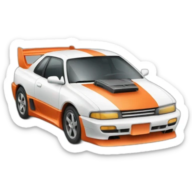 car-turbo-part-back-and-white sticker