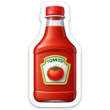 bottle tomato ketchup sticker