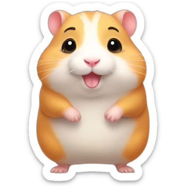 Cute little Chubby Hamster  sticker