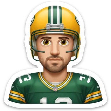 Aaron rodgers realistic image sticker