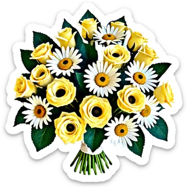 букет из ромашек sticker