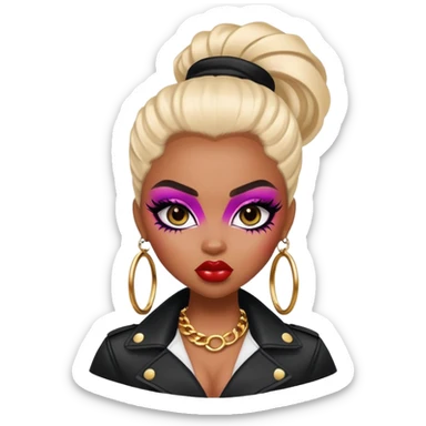 black pretty bratz baddie sticker