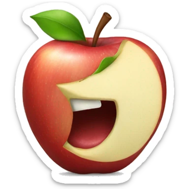 Bitten apple sticker
