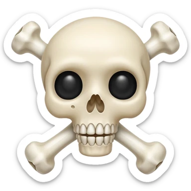 can you generate simple emoji about healthy bone make it cute sticker