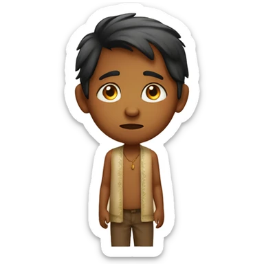 Indian boy saying sorry sticker