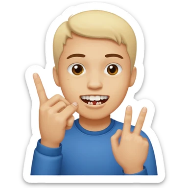 🙎🏻‍♀️ este emoji se tiene que Edgar mordiendo el segundo dedo, el que está a un lado del dedo gordo sticker