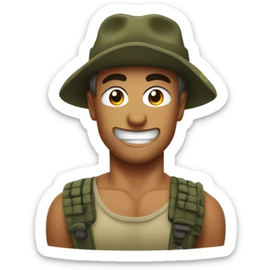 Rambo winks sticker
