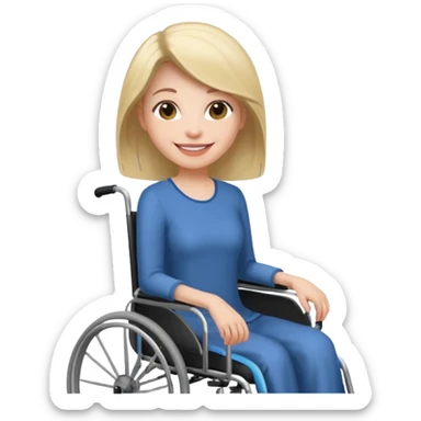 Woman in a wheelchair  sticker