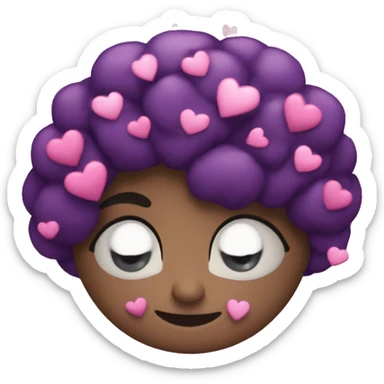 BlackBerry whit hearts on her eyes sticker