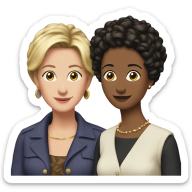 carol and susan from friends tv series sticker