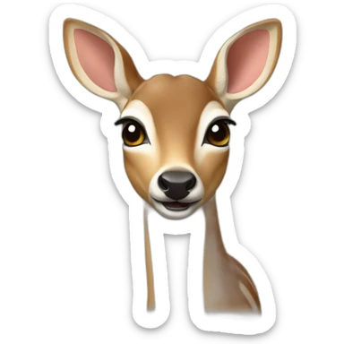 Biche qui mange de la quiche sticker