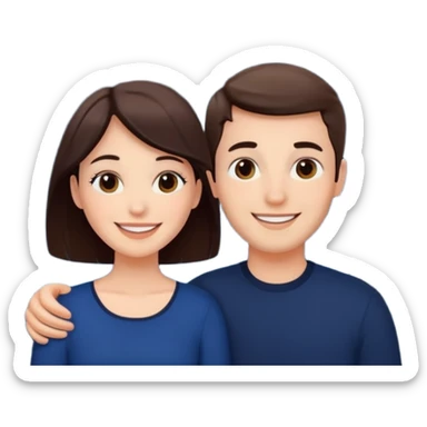 couple talking with night sky  sticker