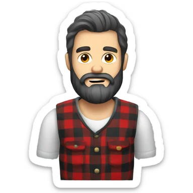 bearded lumberjack sticker