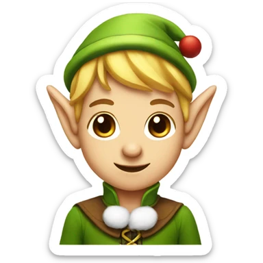 Cute elf sticker