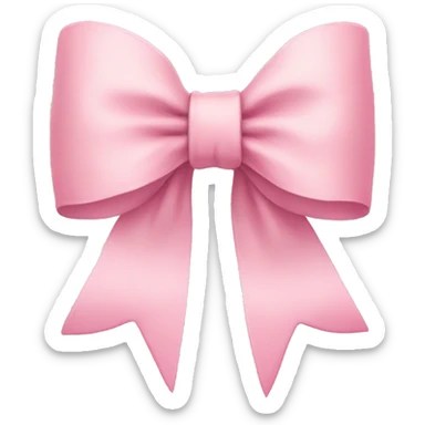 Pastel pink bow sticker
