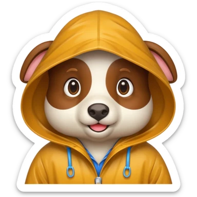 Raincoat Farm Animal sticker