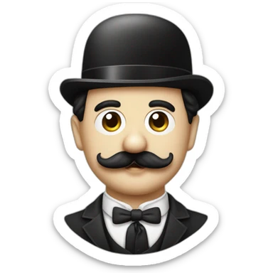 Charlie chaplin dictateur moustache courte sticker