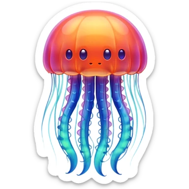 jellyfish with unique design and color but i want a simple one sticker