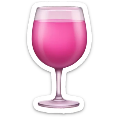 Pink wine glass sticker