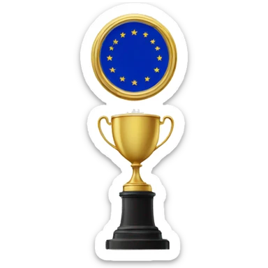 european-union-flag on trophee circle sticker
