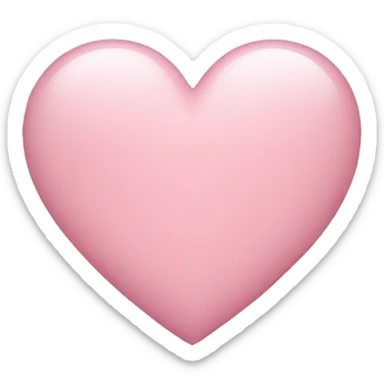 A light pink heart  sticker