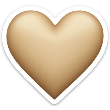 Beige heart sticker