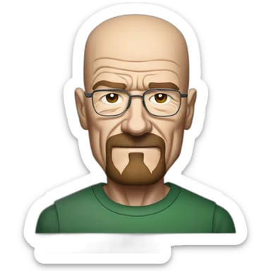 Bryan Cranston as Walter White from breaking bad sticker