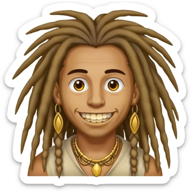 Dreads gold teeth sticker
