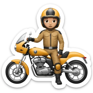 motorcycle human with helmet full body sticker