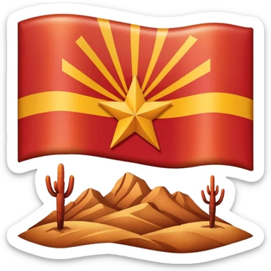 arizona flag sticker