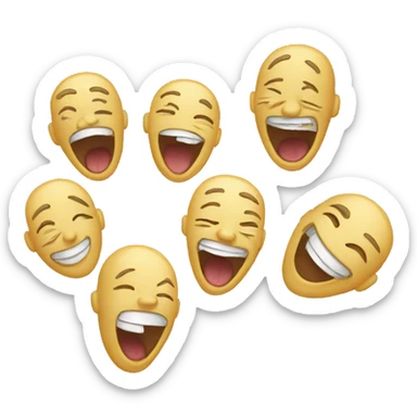 person telling a joke others laughing sticker