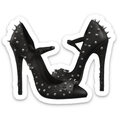 Black rivet heels  sticker