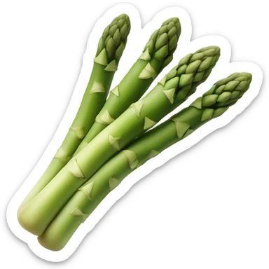 A flying Cartoon asparagus  sticker