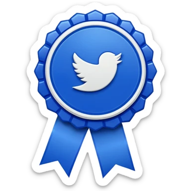A high-resolution 3D emoji of a social media verification badge. A vibrant royal blue circular seal (hex #405DE6) with jagged, ribbon-like edges and a crisp white checkmark in the center. The style is glossy and slightly raised, featuring soft studio lighting on a clean white background." sticker