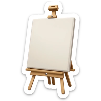 Blank canvas on easel sticker