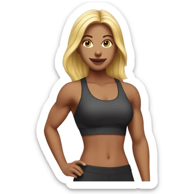 Fitness trainer girl sticker