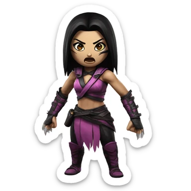 Scared Mileena Mortal Kombat X sticker