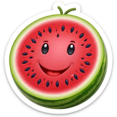 an emoji of an open watermelon but with purple instead of green sticker