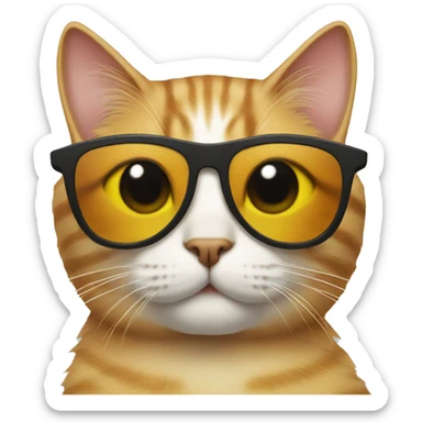 Cat with sunglasses sticker