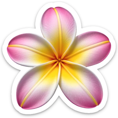 plumeria flower sticker
