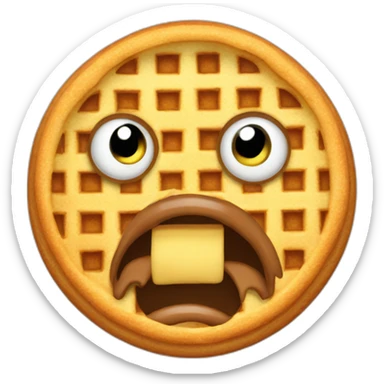threatening waffle sticker