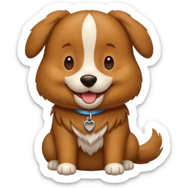 A dog saying thank you sticker